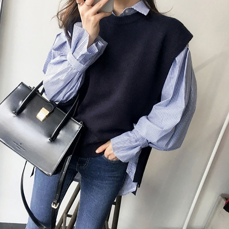 レディース・ニットベストコーデ】韓国ファッションでも人気
